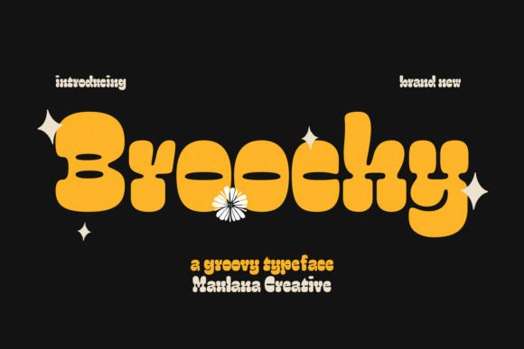 Broochy: A Bold 70s-Inspired Font for Creative Impact