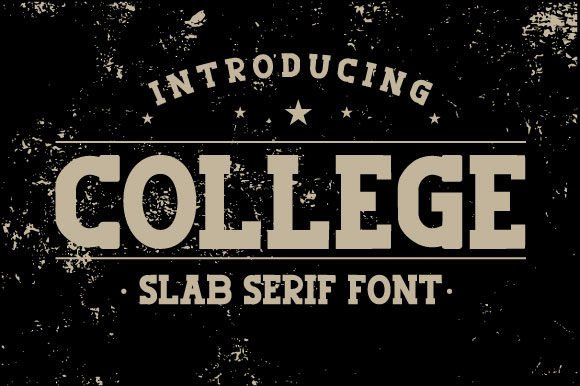 College and College: A Bold Slab Serif Font for Modern Designers