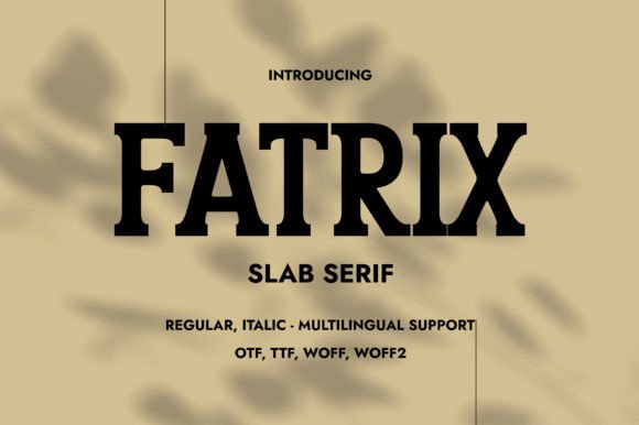 Fatrix: The Bold Slab Serif Font for Impactful Design