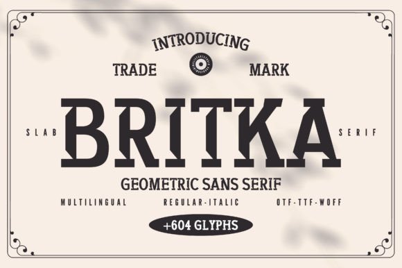 Introducing Britka, the Modern Slab Serif Font That Elevates Your Designs