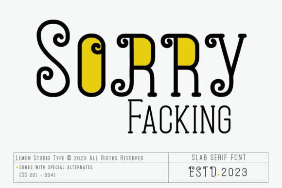Sorry Facking: A Unique Monoline Slab Serif Font for Modern Design Needs