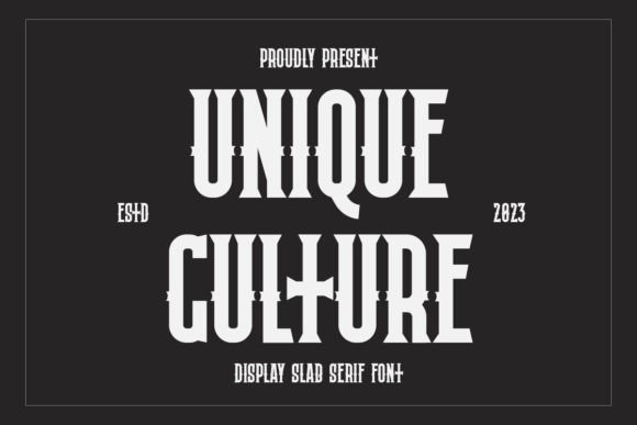 Unique Culture: A Gothic Slab Serif for Bold Design